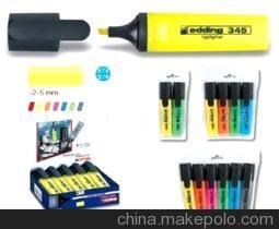 德國艾迪EDDING熒光筆E-345方嘴7色 高品質文具的可靠選擇